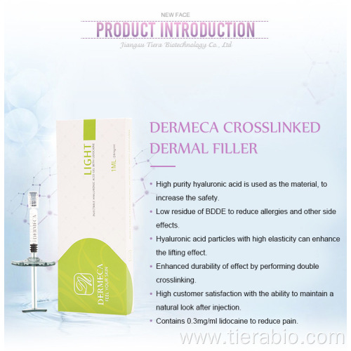 Dermeca Hyaluronic Acid 2ml Dermal Filler for Injection